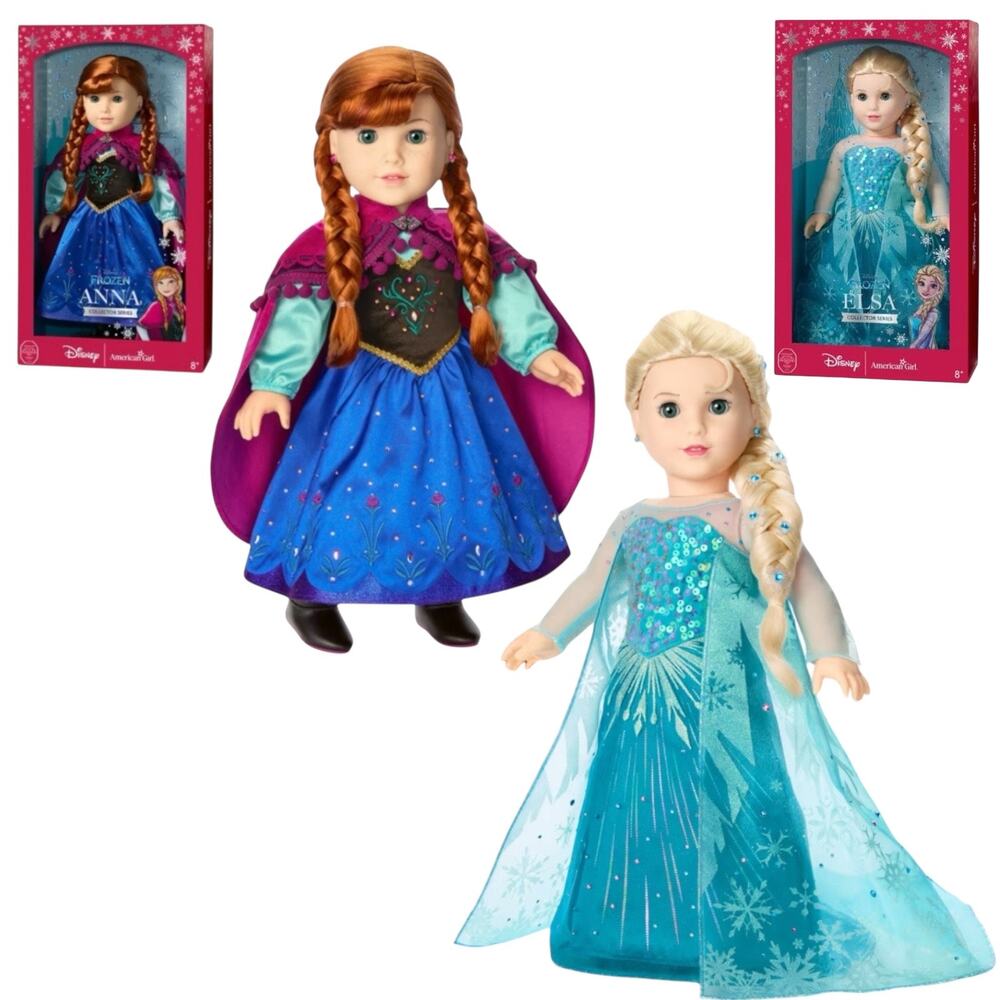 American Girl Elsa Anna Doll Set Disney Frozen Collector LE Swarovski Crystals